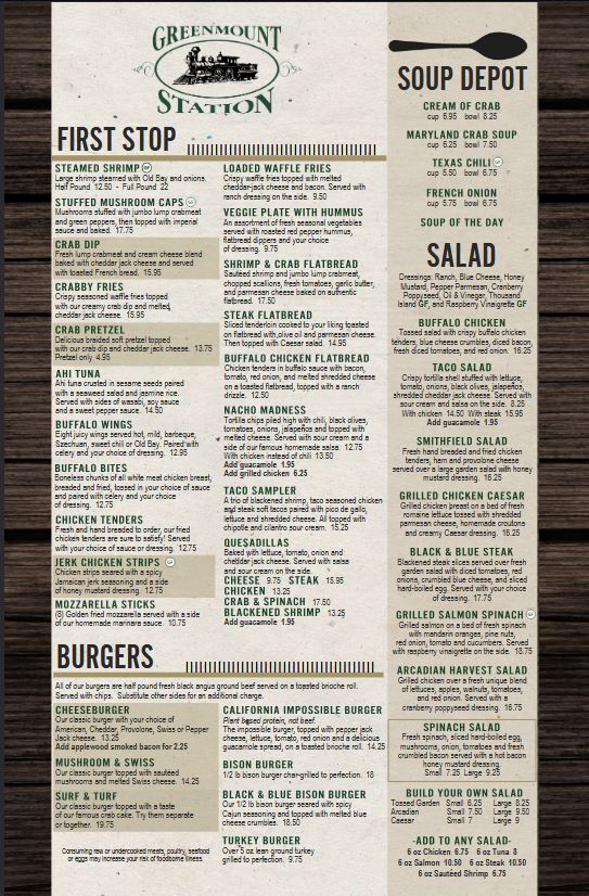 greenmount-station-june-2025 Greenmount Station June 2025 menu